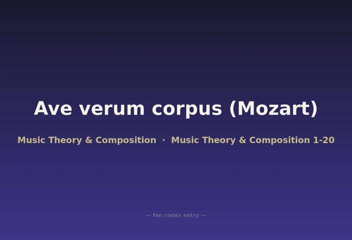 Ave verum corpus (Mozart)